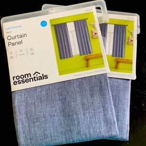 Curtains- Light Navy (set of 2) - Light blocking